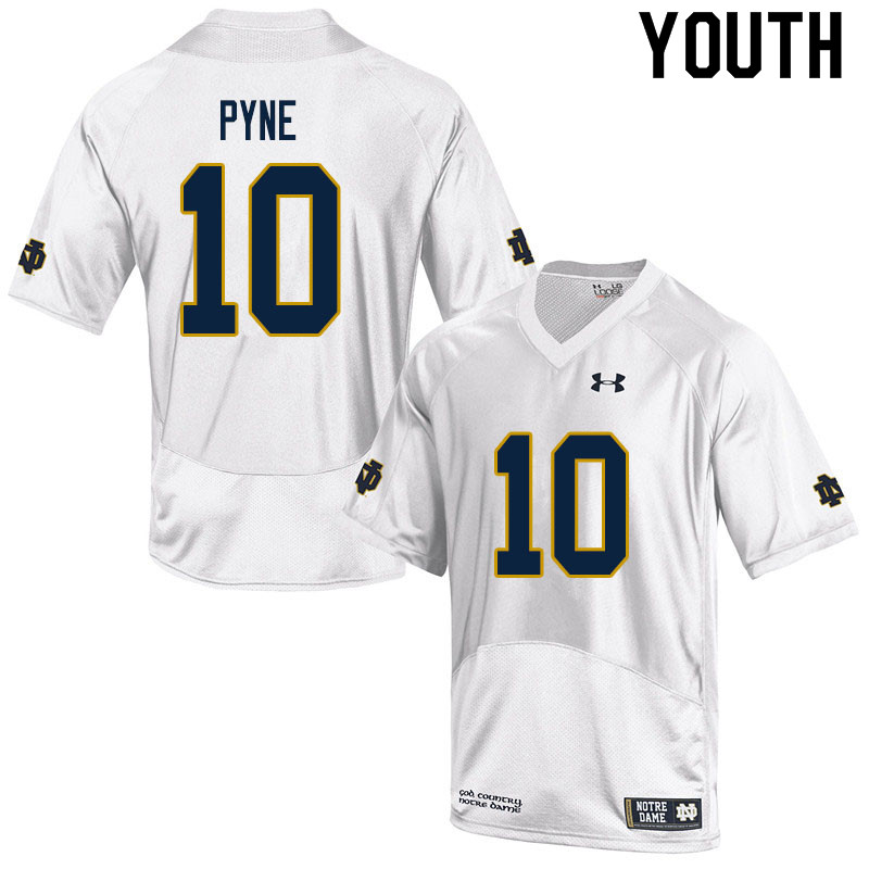 Youth #10 Drew Pyne Notre Dame Fighting Irish College Football Jerseys Sale-White